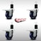 Service Caster 3.5'' SS Solid Poly Swivel 1-3/4'' Expanding Stem Caster Set Total Lock Brake, 4PK SCC-SSEXTTL20S3514-SPUS-134-4 - alternate 2